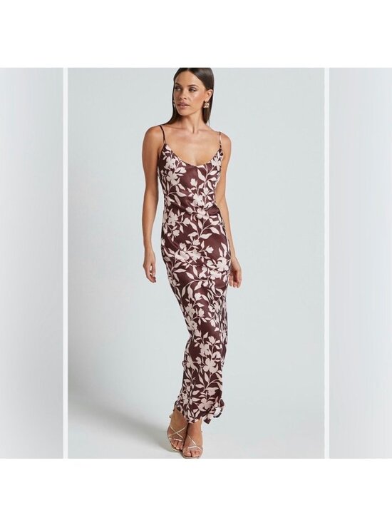 Market & Spruce Dresses & Skirts - MARKET & SPRUCE Alisha Brown Knit Floral Maxi Dress Size 1X NEW NWT